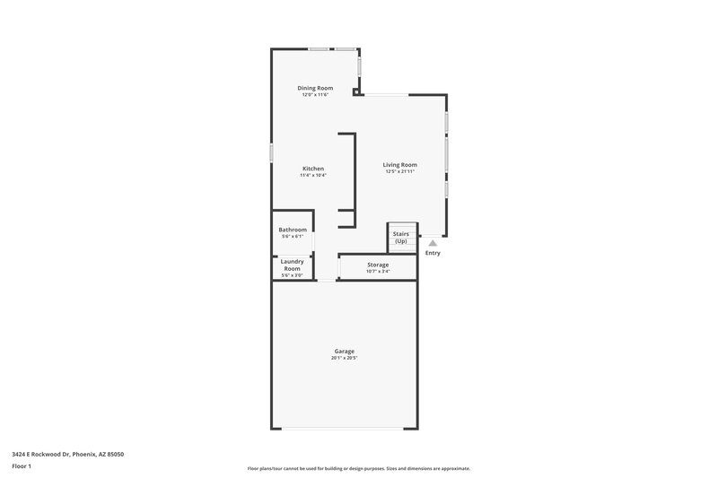 2,385/Mo, 3424 E Rockwood Dr Phoenix, AZ 85050 Floor Plan View