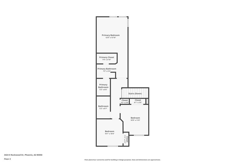 2,385/Mo, 3424 E Rockwood Dr Phoenix, AZ 85050 Floor Plan View 2