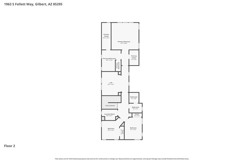 2,725/Mo, 1963 S Follett Way Gilbert, AZ 85295 Floor Plan View