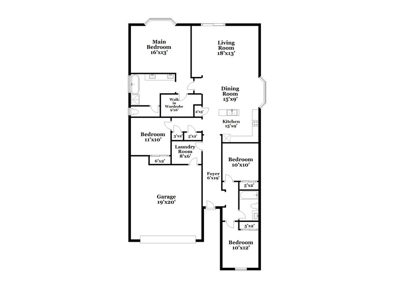 2,140/Mo, 2833 W La Salle St Phoenix, AZ 85041 Floor Plan View