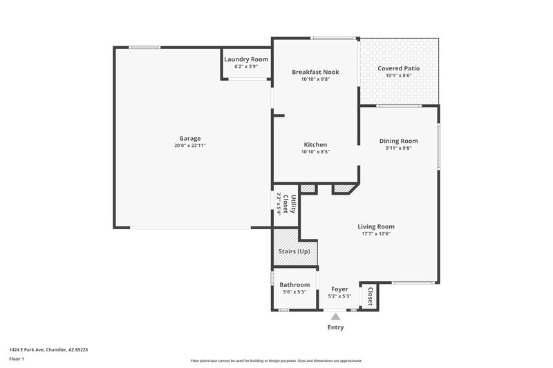 2,055/Mo, 1424 E Park Ave Chandler, AZ 85225 Floor Plan View