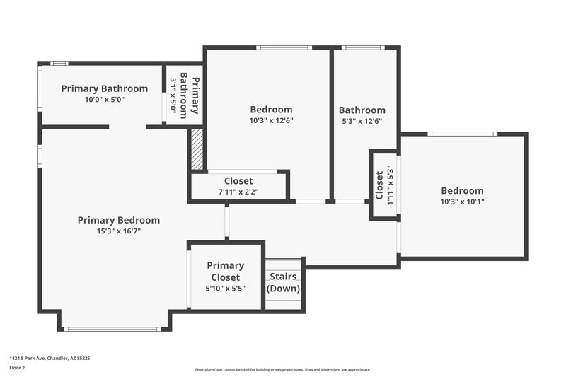 2,055/Mo, 1424 E Park Ave Chandler, AZ 85225 Floor Plan View 2