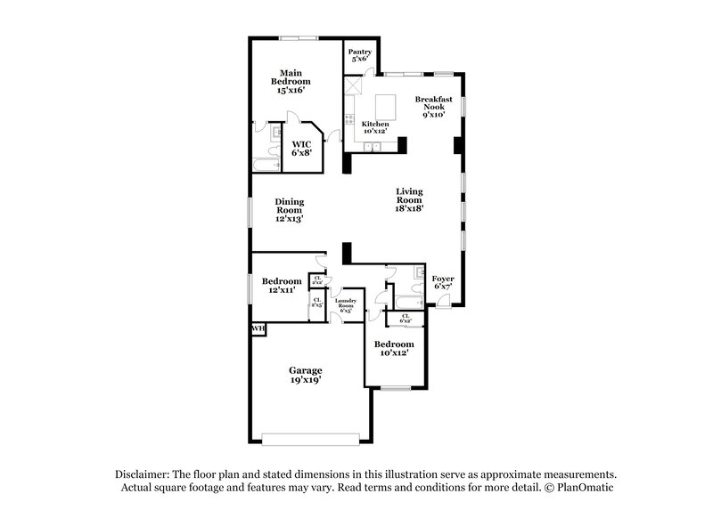 2,560/Mo, 5725 E Flower Cir Mesa, AZ 85206 Floor Plan View