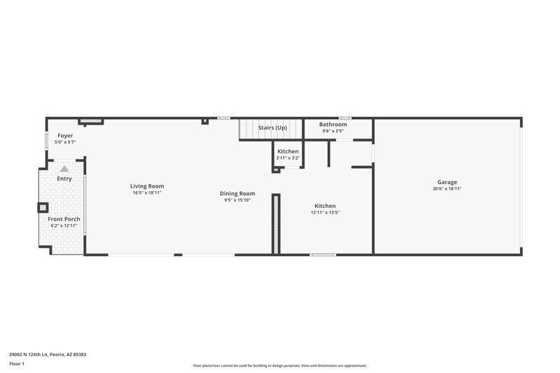 1,995/Mo, 29082 N 124th Ln Peoria, AZ 85383 Floor Plan View
