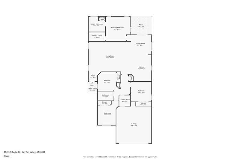 1,940/Mo, 39433 N Parisi Cir San Tan Valley, AZ 85140 Floor Plan View