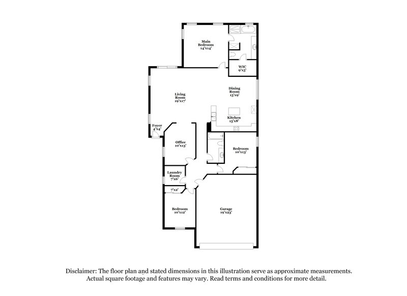 1,925/Mo, 7612 S 68th Dr Laveen, AZ 85339 Floor Plan View