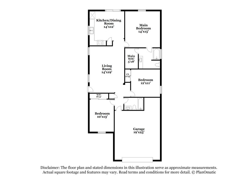 1,695/Mo, 1433 S 230th Dr Buckeye, AZ 85326 Floor Plan View