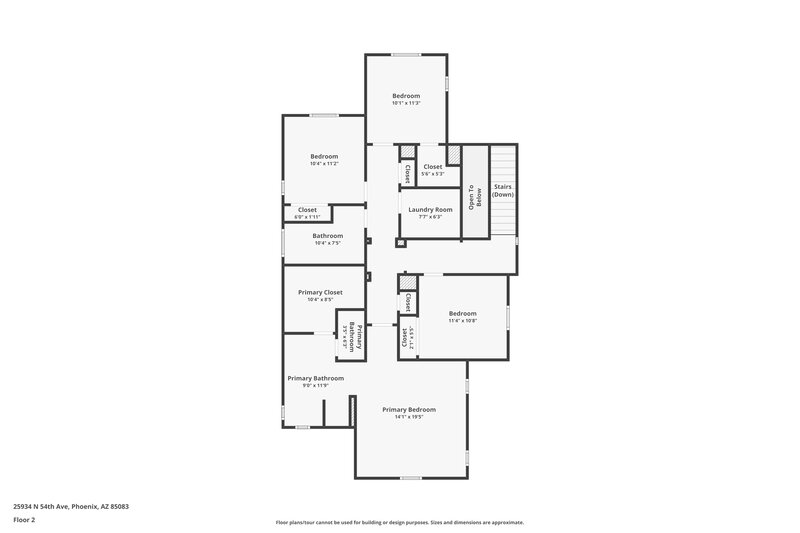 2,395/Mo, 25934 N 54th Ave Phoenix, AZ 85083 Floor Plan View 2
