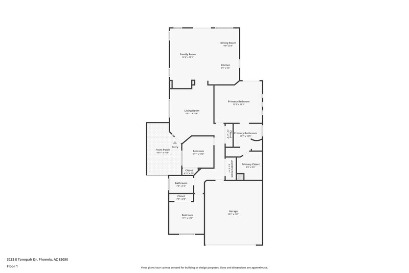 3,270/Mo, 3233 E Tonopah Dr Phoenix, AZ 85050 Floor Plan View