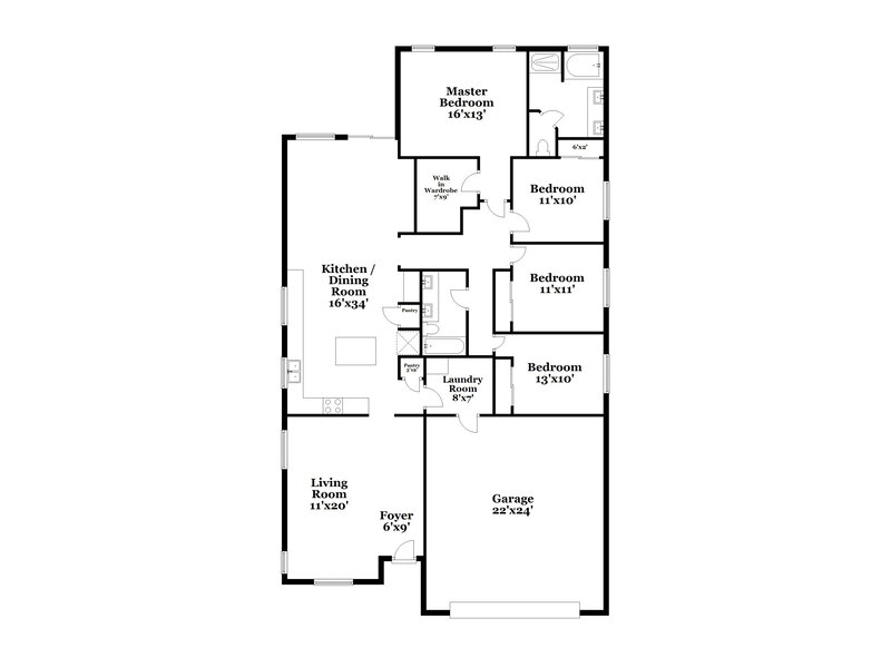 2,640/Mo, 11850 W Jessie Ln Sun City, AZ 85373 Floor Plan View