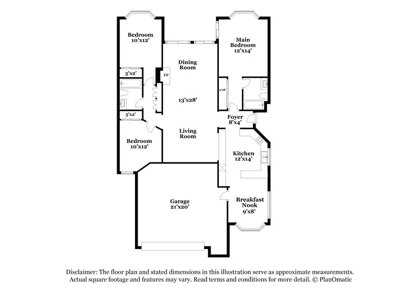 2,195/Mo, 3440 E Southern Ave Unit 1011 Mesa, AZ 85204 Floor Plan View