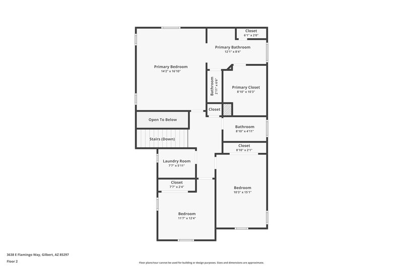 2,495/Mo, 3638 E Flamingo Way Gilbert, AZ 85297 Floor Plan View 2