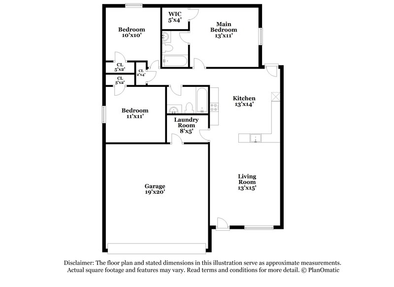 1,885/Mo, 4653 S 38th Glen Phoenix, AZ 85041 Floor Plan View