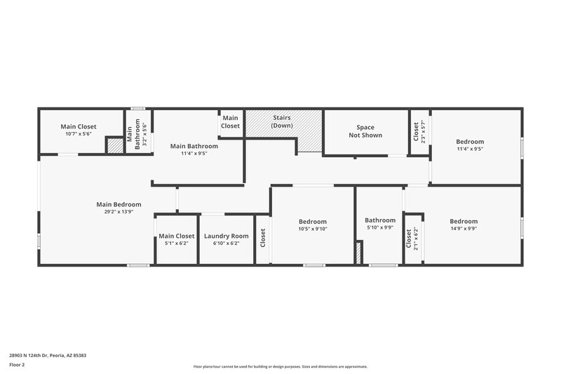 2,170/Mo, 28903 N 124th Dr Peoria, AZ 85383 Floor Plan View 2