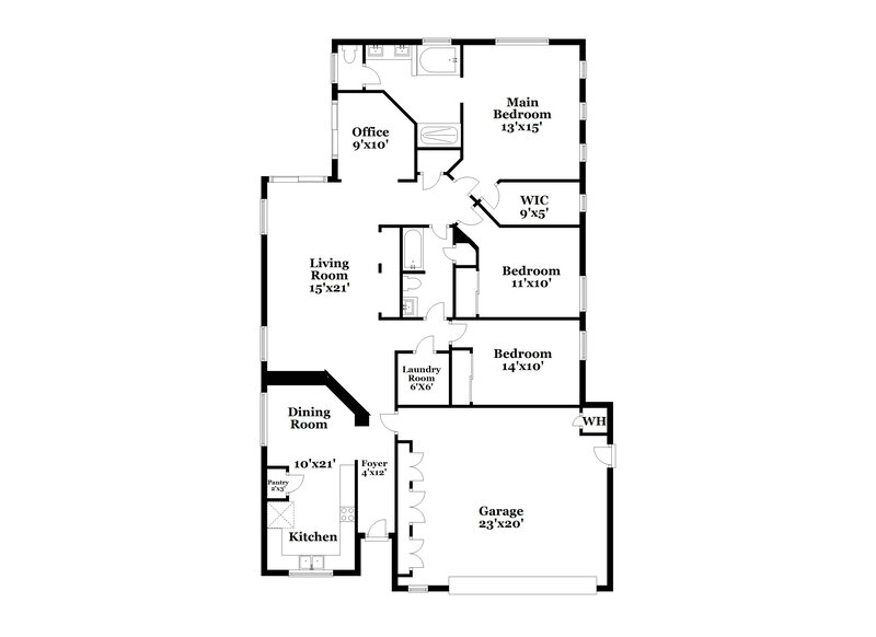 2,050/Mo, 7223 W Winslow Ave Phoenix, AZ 85043 Floor Plan View