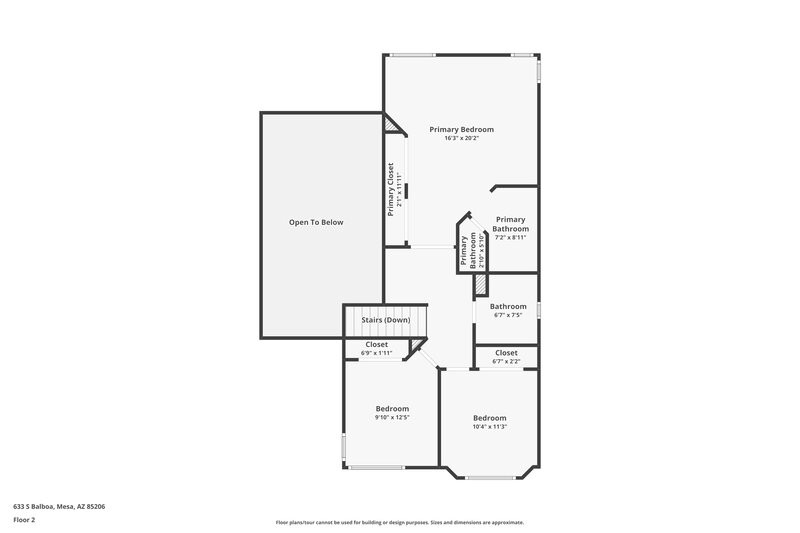 2,175/Mo, 633 S Balboa Mesa, AZ 85206 Floor Plan View 2