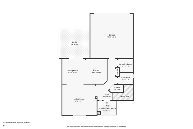 1,905/Mo, 3707 W Thalia Ct Phoenix, AZ 85086 Floor Plan View
