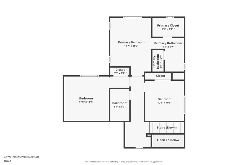 1,905/Mo, 3707 W Thalia Ct Phoenix, AZ 85086 Floor Plan View 2
