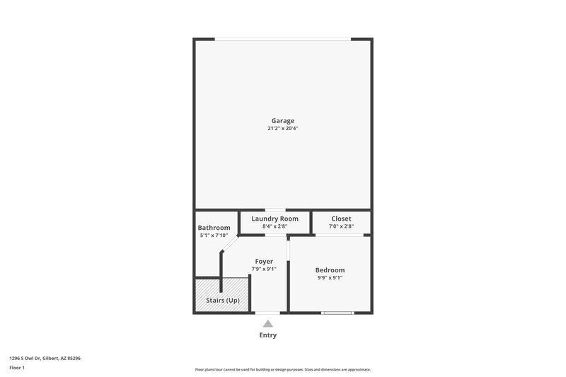 2,135/Mo, 1296 S Owl Dr Gilbert, AZ 85296 Floor Plan View