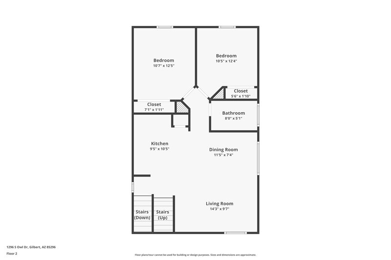 2,135/Mo, 1296 S Owl Dr Gilbert, AZ 85296 Floor Plan View 2