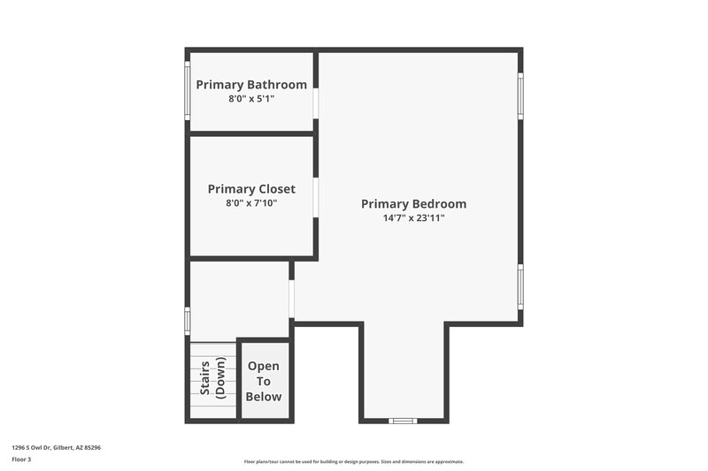 2,135/Mo, 1296 S Owl Dr Gilbert, AZ 85296 Floor Plan View 3