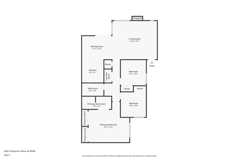 2,295/Mo, 2243 E Forge Ave Mesa, AZ 85204 Floor Plan View
