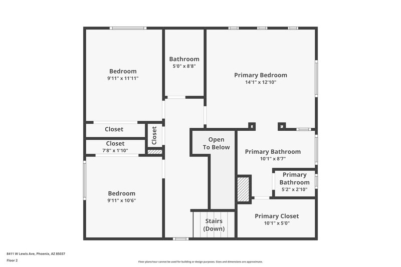 1,950/Mo, 8411 W Lewis Ave, Unit #137 Phoenix, AZ 85037 Floor Plan View 2