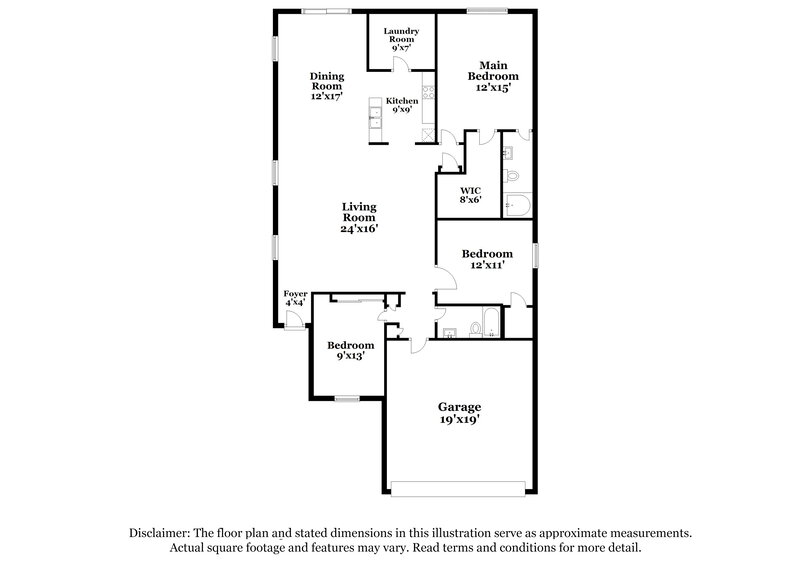1,855/Mo, 1142 E Desert Rose Trail San Tan Valley, AZ 85143 Floor Plan View