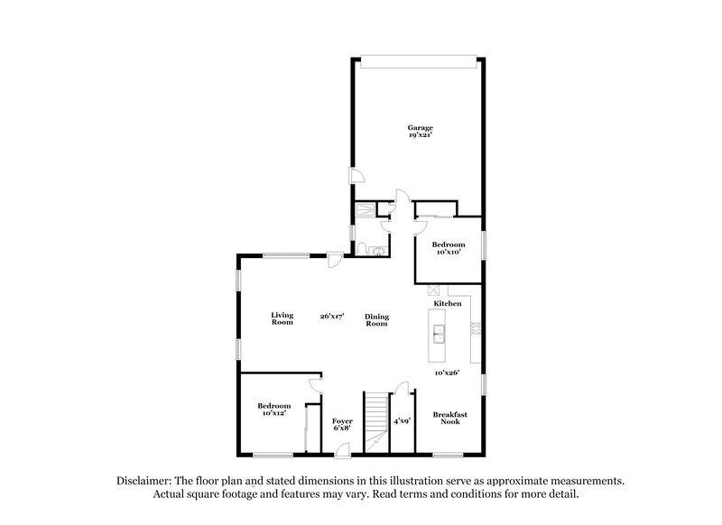 2,950/Mo, 2606 E Bart St Gilbert, AZ 85295 Floor Plan View 2