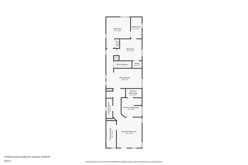2,285/Mo, 14180 W Country Gables Dr Surprise, AZ 85379 Floor Plan View 2