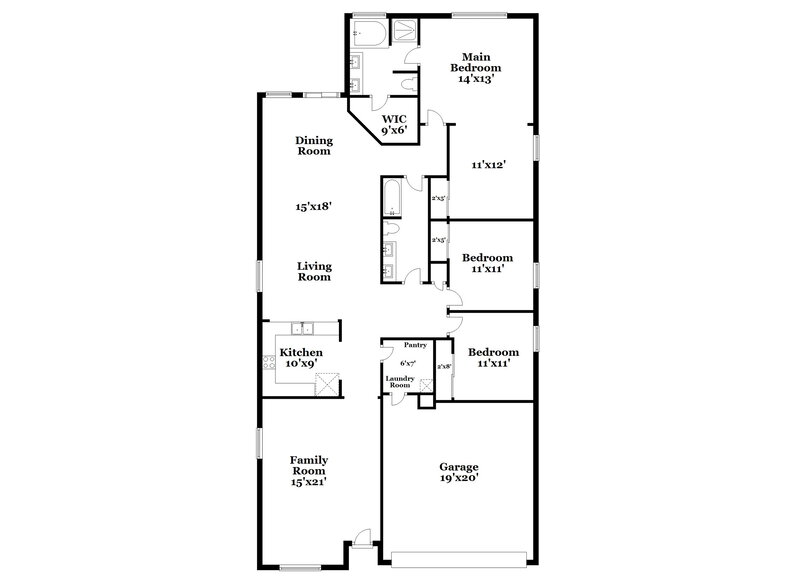 3,160/Mo, 6913 W Maldonado Rd Laveen, AZ 85339 Floor Plan View