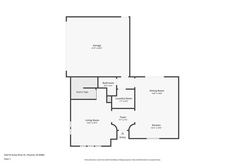 2,555/Mo, 2432 W Dusty Wren Dr Phoenix, AZ 85085 Floor Plan View