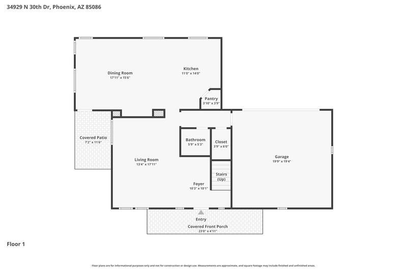 2,725/Mo, 34929 N 30th Dr Phoenix, AZ 85086 Floor Plan View