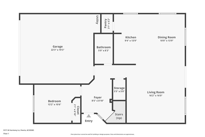 2,265/Mo, 9171 W Harmony Ln Peoria, AZ 85382 Floor Plan View