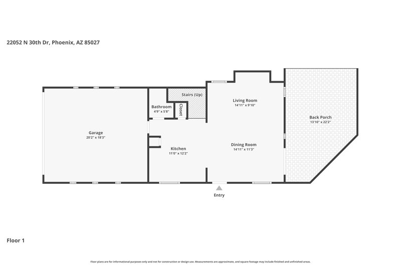 2,145/Mo, 22052 N 30th Dr Phoenix, AZ 85027 Floor Plan View