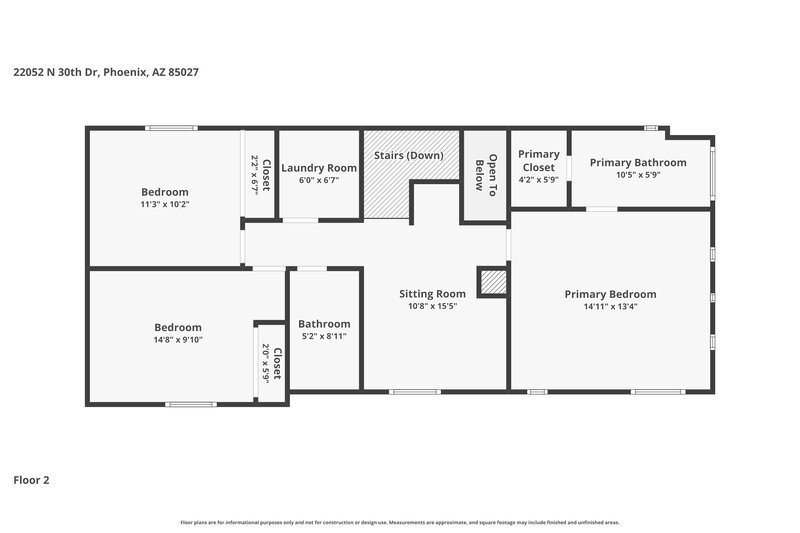 2,145/Mo, 22052 N 30th Dr Phoenix, AZ 85027 Floor Plan View 2