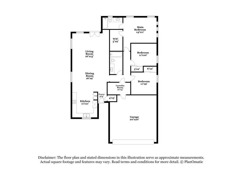 1,965/Mo, 7409 S 37th Gln Phoenix, AZ 85041 Floorplan View