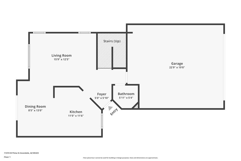 1,905/Mo, 11374 W Pima St Avondale, AZ 85323 Floor Plan View