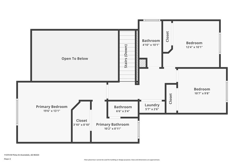 1,905/Mo, 11374 W Pima St Avondale, AZ 85323 Floor Plan View 2