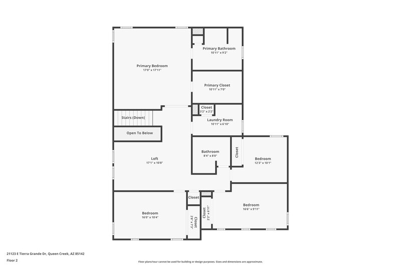 2,335/Mo, 21123 E Tierra Grande Dr Queen Creek, AZ 85142 Floor Plan View 2
