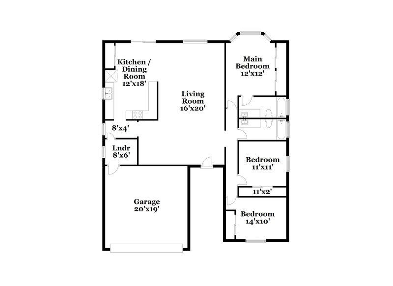 2,230/Mo, 13710 N 124th Ln El Mirage, AZ 85335 Floor Plan View