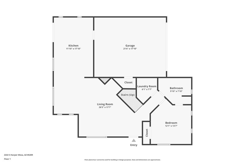 2,240/Mo, 2222 S Harper St Mesa, AZ 85209 Floor Plan View
