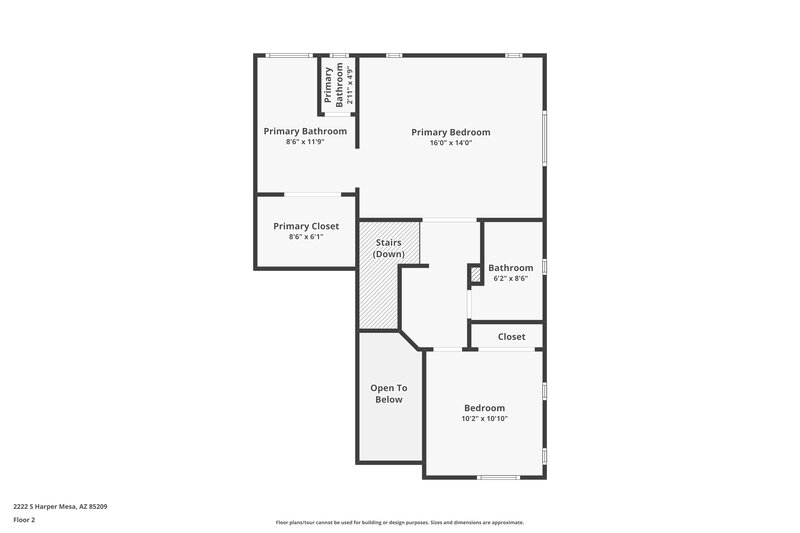 2,240/Mo, 2222 S Harper St Mesa, AZ 85209 Floor Plan View 2