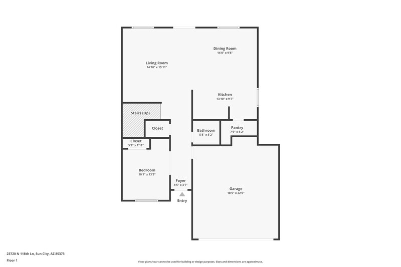 2,455/Mo, 23720 N 118th Ln Sun City, AZ 85373 Floor Plan View