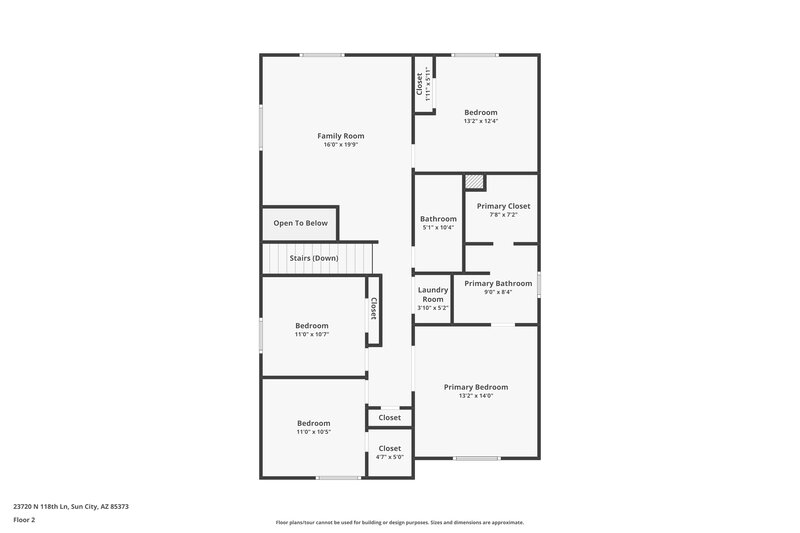 2,455/Mo, 23720 N 118th Ln Sun City, AZ 85373 Floor Plan View 2