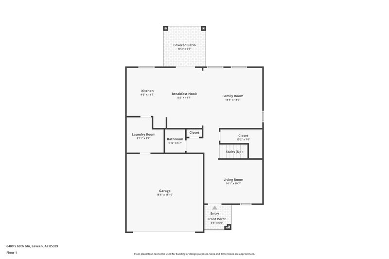 1,970/Mo, 6409 S 69th Glen Laveen, AZ 85339 Floor Plan View