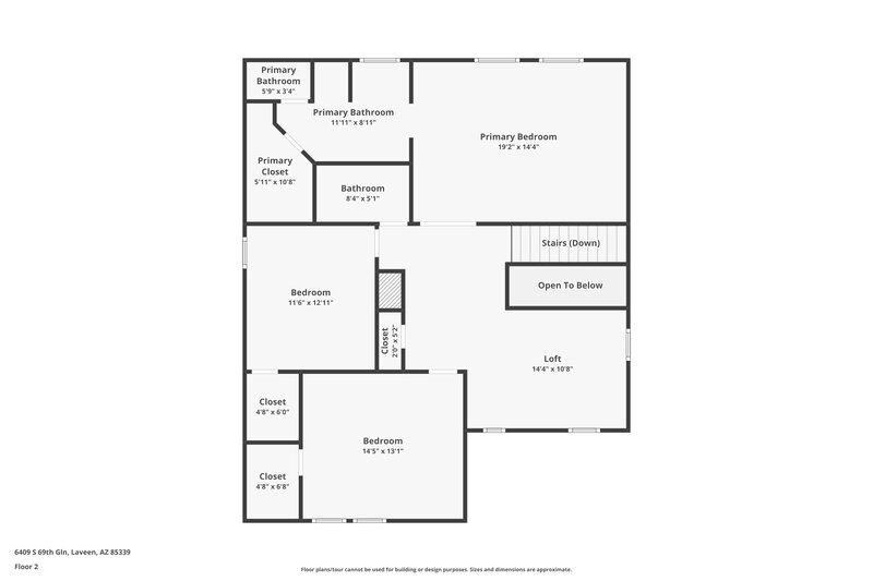 1,970/Mo, 6409 S 69th Glen Laveen, AZ 85339 Floor Plan View 2