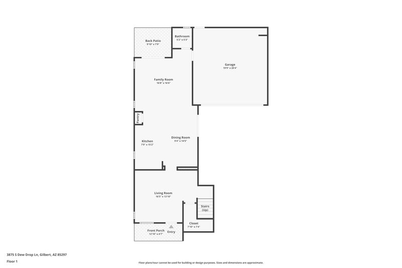 2,445/Mo, 3875 S Dew Drop Ln Gilbert, AZ 85297 Floor Plan View