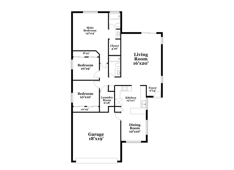 1,925/Mo, 5219 N 104th Dr Glendale, AZ 85307 Floorplan View