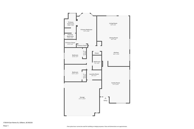 2,845/Mo, 1730 W San Remo St Gilbert, AZ 85233 Floor Plan View